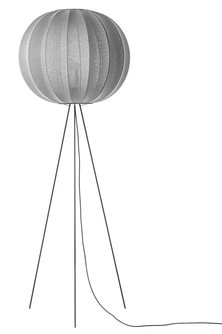 Knit Wit Floor Lamp - Made by Hand - Floor Lamps - Silver - HORNE