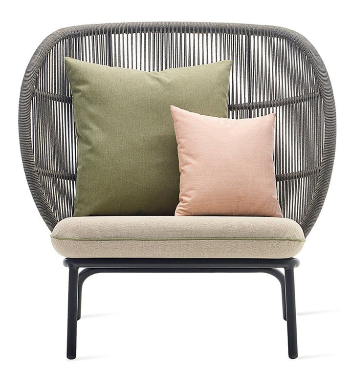 Kodo Cocoon Chair - Vincent Sheppard - Outdoor Furniture - Fossil Grey - Almond - HORNE
