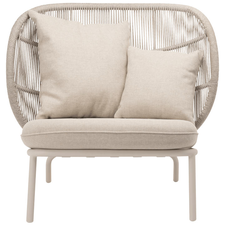 Kodo Cocoon Chair - Vincent Sheppard - Outdoor Furniture - Dune White - Almond - HORNE