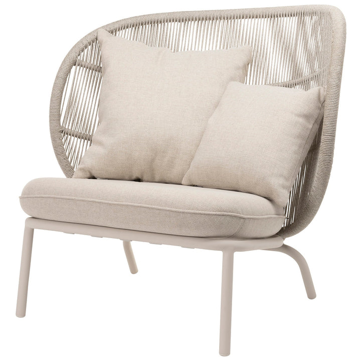 Kodo Cocoon Chair - Vincent Sheppard - Outdoor Furniture - Dune White - Almond - HORNE