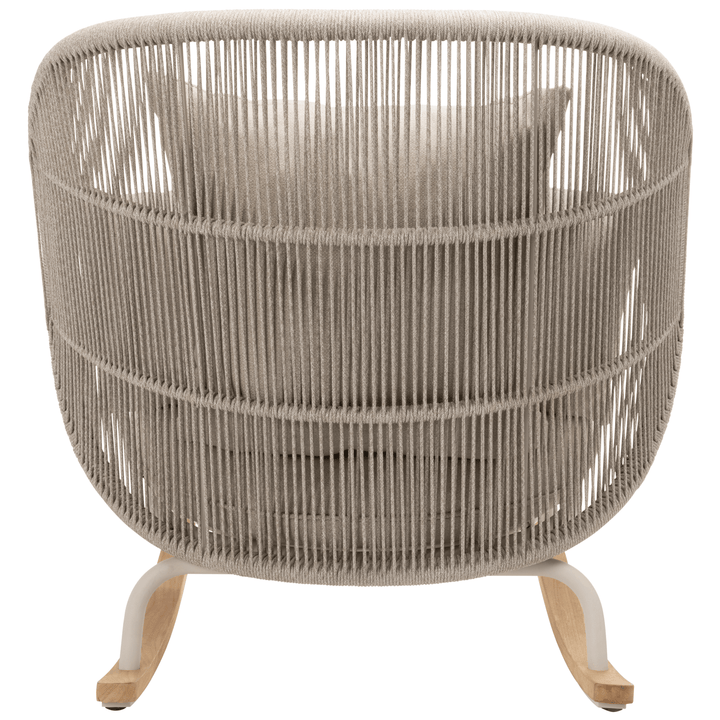 Kodo Rocking Chair - Vincent Sheppard - Outdoor Furniture - Dune White - Olive Green & Blush - HORNE