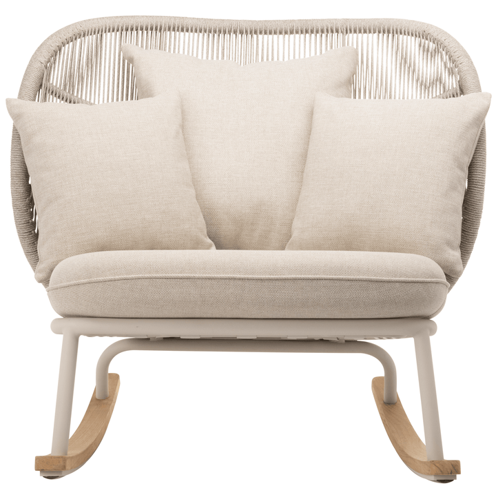 Kodo Rocking Chair - Vincent Sheppard - Outdoor Furniture - Dune White - Almond - HORNE