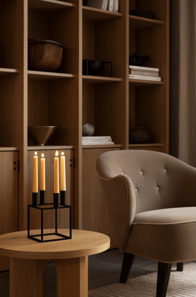 Kubus 4 Candle Holder - Audo Copenhagen - Candle Holders - Black - HORNE