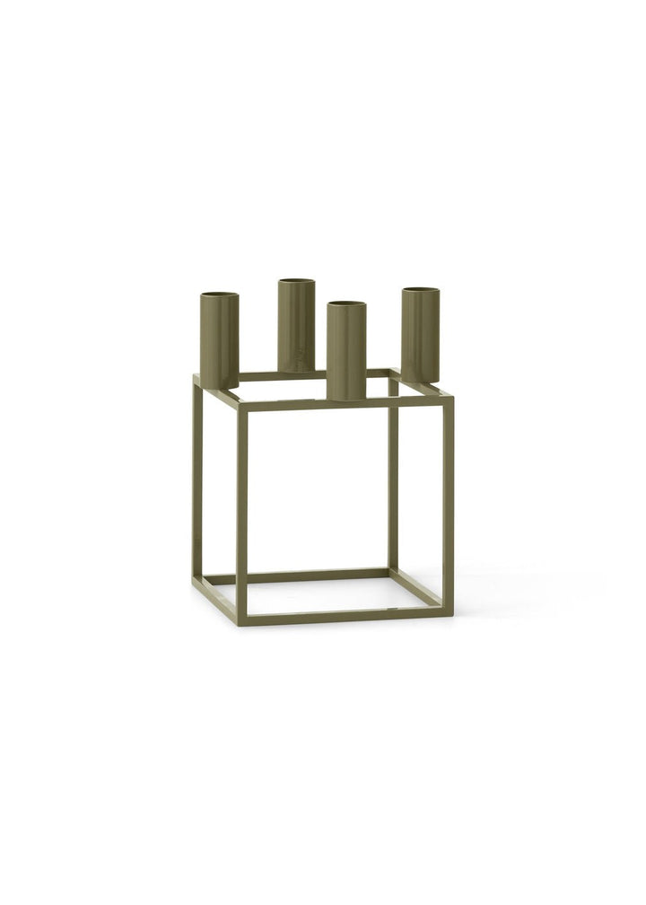 Kubus 4 Candle Holder - Audo Copenhagen - Candle Holders - Olive - HORNE