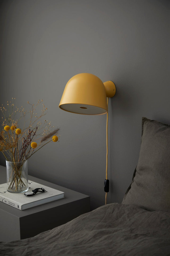 Kuppi Wall Lamp 2.0 - Woud - Pendants - Mustard Yellow - HORNE