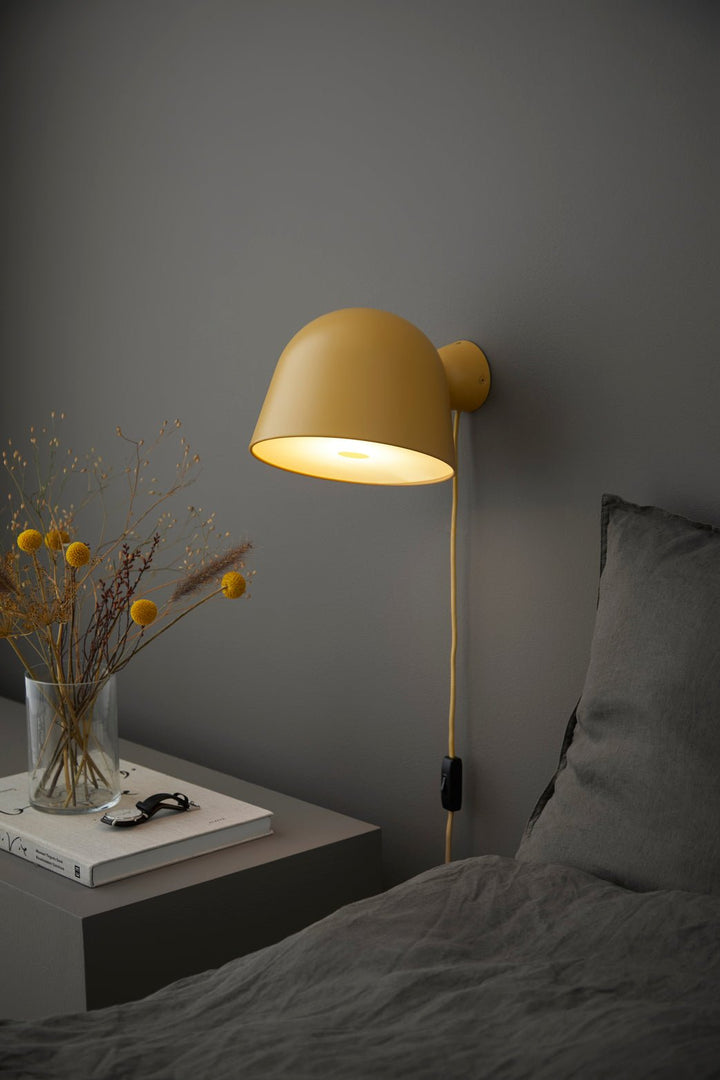 Kuppi Wall Lamp 2.0 - Woud - Pendants - Mustard Yellow - HORNE