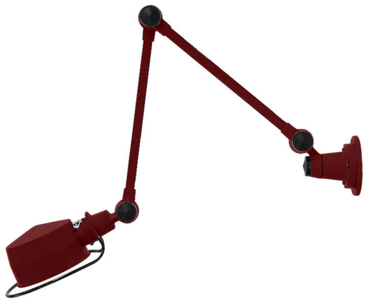 LAK Wall Light - L4401R - Matte Finish - Jielde Table + Task - With Switch - Burgundy - RAL3005 - HORNE