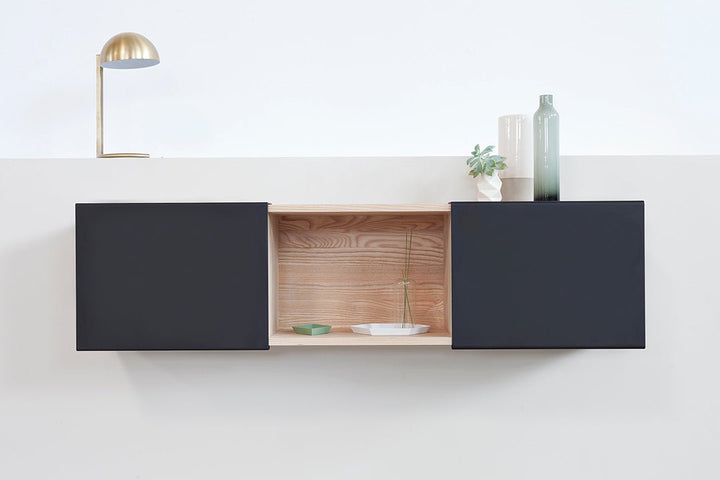 LAX 3X Wall Mounted Shelf - MASH Studios - Shelving - Black - Ash - HORNE