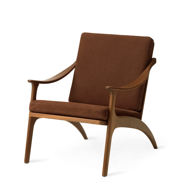 Lean Back Lounge Chair - Warm Nordic - Chairs - Nabuk Terra/ Teak - HORNE