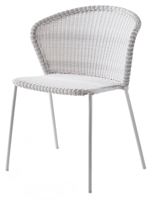 Lean Chair - Cane Line - Outdoor Furniture - White Grey - No Cushion - HORNE