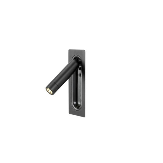 Ledtube Wall Light - Recessed Mount - Marset - Wall Sconces - Black - HORNE