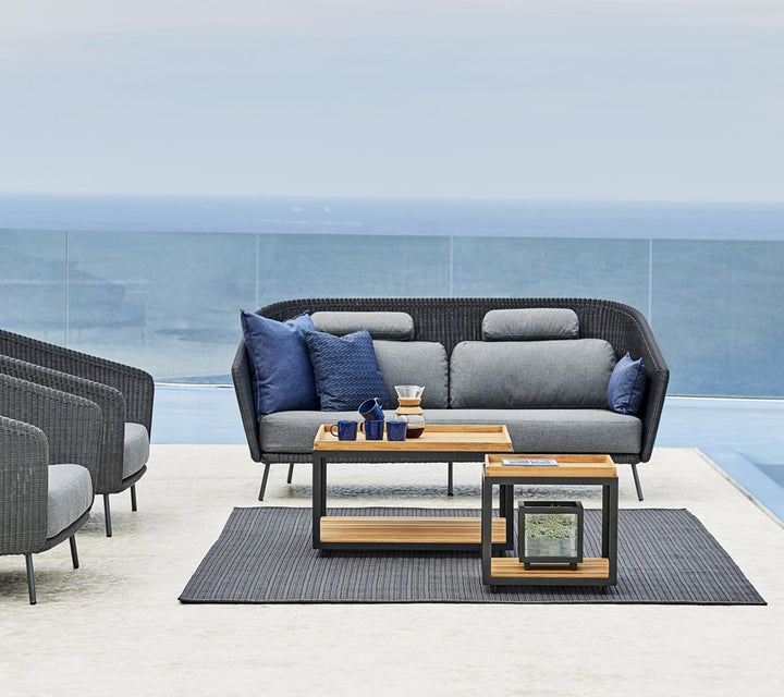 Level Coffee Table - Large - Cane Line - Outdoor Furniture - Lava Grey - Light Grey - HORNE