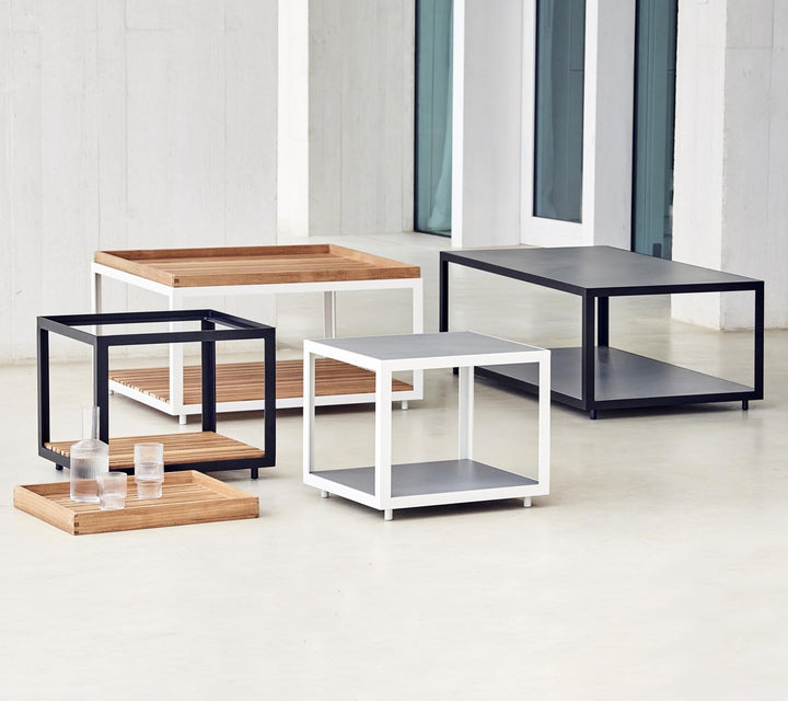 Level Coffee Table - Rectangular - Cane Line - Outdoor Furniture - Lava Grey - Light Grey - HORNE