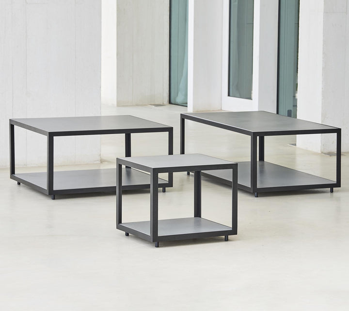 Level Coffee Table - Rectangular - Cane Line - Outdoor Furniture - Lava Grey - Light Grey - HORNE