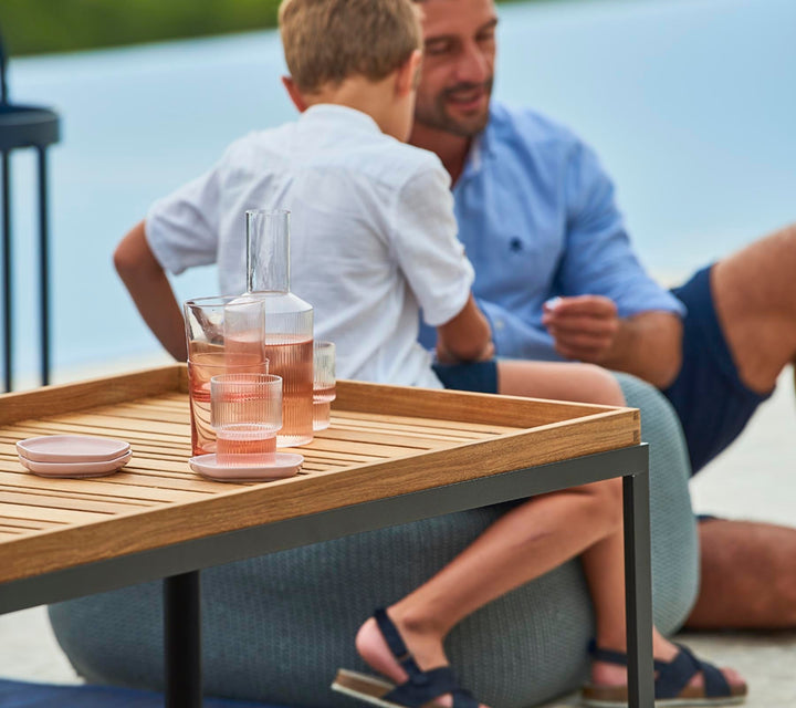 Level Coffee Table - Rectangular - Cane Line - Outdoor Furniture - Lava Grey - Light Grey - HORNE