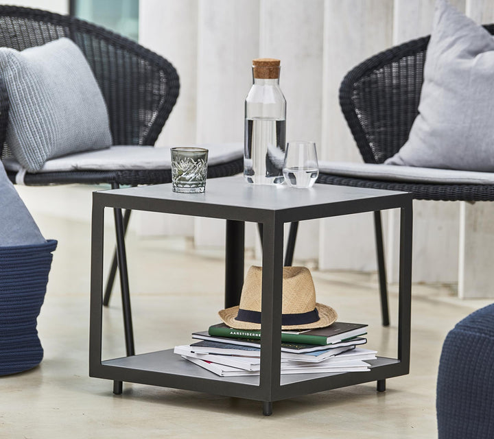 Level Coffee Table - Small - Cane Line - Outdoor Furniture - Lava Grey - Light Grey - HORNE