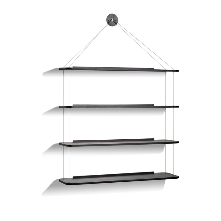 Libreria Pensile Shelf - Karakter - Shelving - Black Lacquered Oak - HORNE