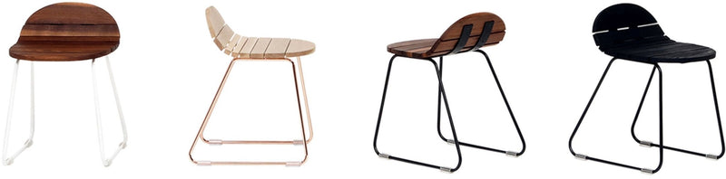 Ligeti L1 Stool - Artless - Stools + Benches + Ottomans - Solid Walnut - Matte Black - HORNE