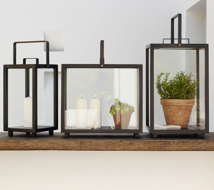 Lighthouse Lanterns - Aluminum - Cane Line - Candle Holders - X - Small - Lava Grey - HORNE