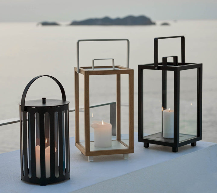 Lighthouse Lanterns - Aluminum - Cane Line - Candle Holders - X - Small - Lava Grey - HORNE