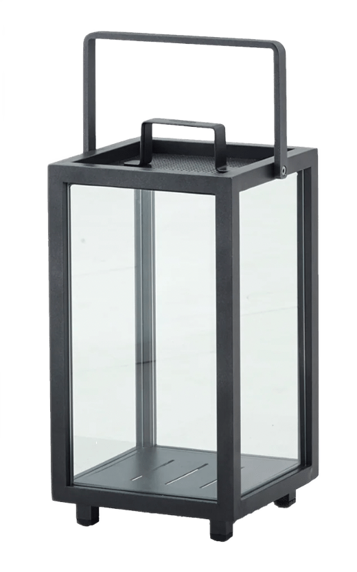 Lighthouse Lanterns - Aluminum - Cane Line - Candle Holders - Small - Lava Grey - HORNE