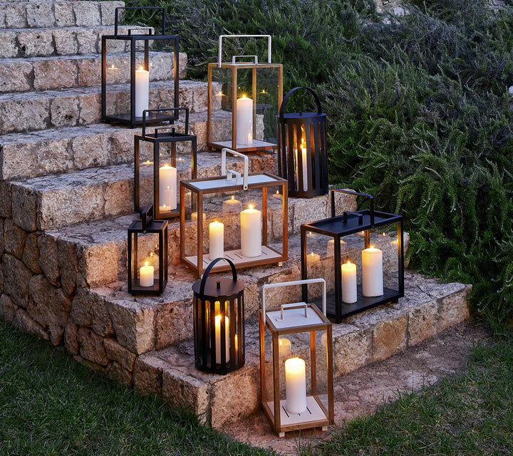 Lighthouse Lanterns - Aluminum - Cane Line - Candle Holders - X - Small - Lava Grey - HORNE