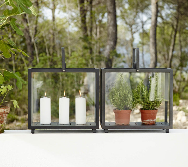 Lighthouse Lanterns - Aluminum - Cane Line - Candle Holders - X - Small - Lava Grey - HORNE