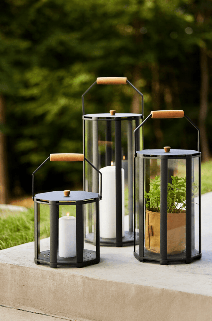 Lightlux Lantern - Cane Line - Candle Holders - Large - HORNE