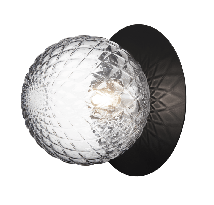 Liila 1 Wall Sconce - Large - Nuura - Wall Sconces - Black/Optic Clear - HORNE