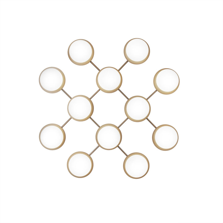 Liila 12 Wall/Ceiling Lamp - Nuura - Wall Sconces - Nordic Gold/Opal White - HORNE