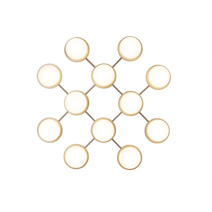 Liila 12 Wall/Ceiling Lamp - Nuura - Wall Sconces - Nordic Gold/Opal White - HORNE