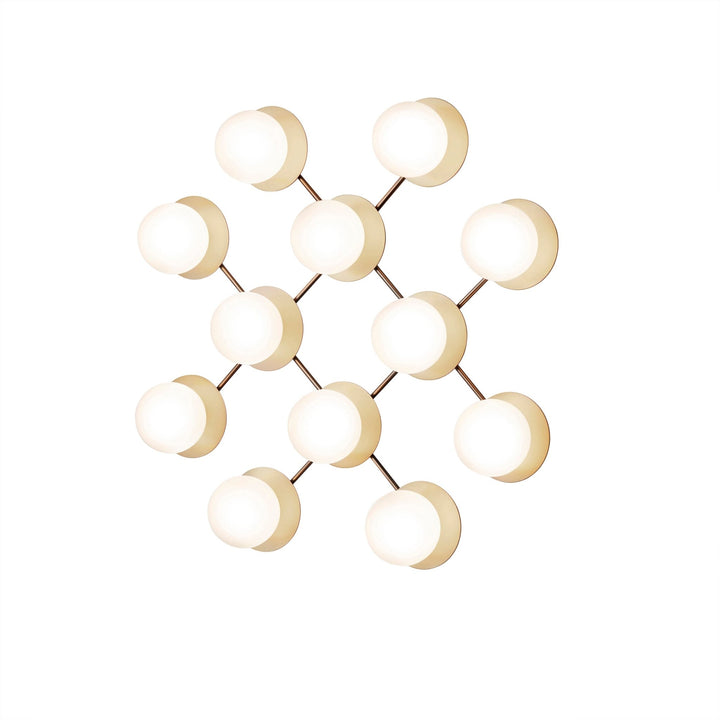Liila 12 Wall/Ceiling Lamp - Nuura - Wall Sconces - Nordic Gold/Opal White - HORNE