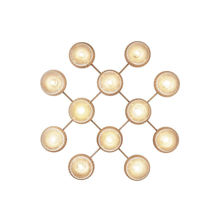 Liila 12 Wall/Ceiling Lamp - Nuura - Wall Sconces - Nordic Gold/Opal White - HORNE