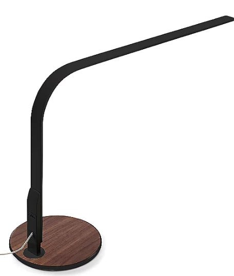 LIM360 Table + Task Lamp - Pablo Designs - Table + Task - Black w/ Walnut Insert in Base - HORNE