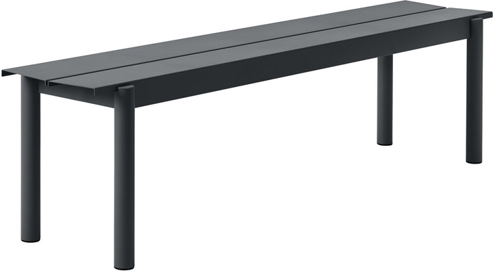 Linear Steel Bench - Muuto - Stools + Benches + Ottomans - Large - Black - HORNE