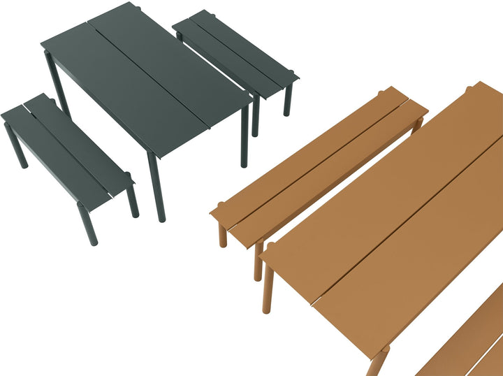 Linear Steel Bench - Muuto - Stools + Benches + Ottomans - Large - Pale Blue - HORNE