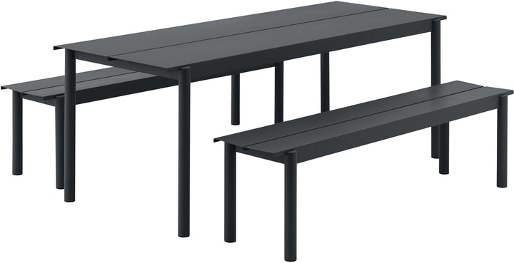Linear Steel Bench - Muuto - Stools + Benches + Ottomans - Large - Pale Blue - HORNE