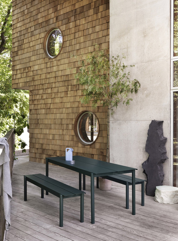 Linear Steel Bench - Muuto - Stools + Benches + Ottomans - Large - Pale Blue - HORNE