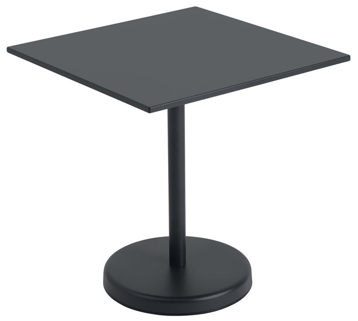 Linear Steel Café Table - Square - Muuto - Table + Task - Black - HORNE