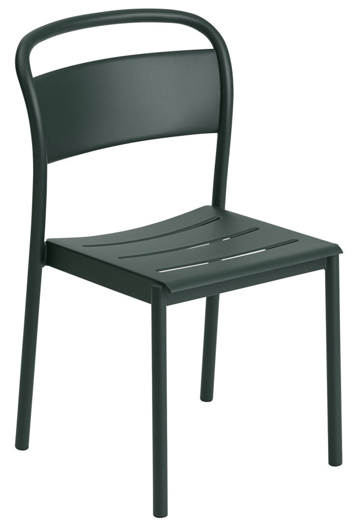 Linear Steel Side Chair - Muuto - Chairs - Dark Green - HORNE