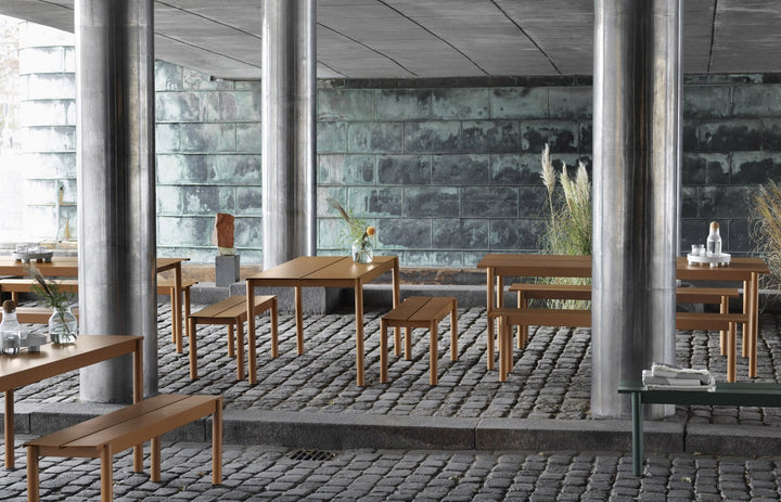 Linear Steel Outdoor Patio Table
