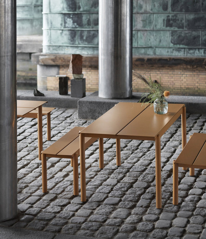 Linear Steel Outdoor Patio Table