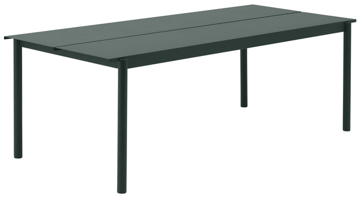 Linear Steel Table - Muuto - Table + Task - Large - Dark Green - HORNE