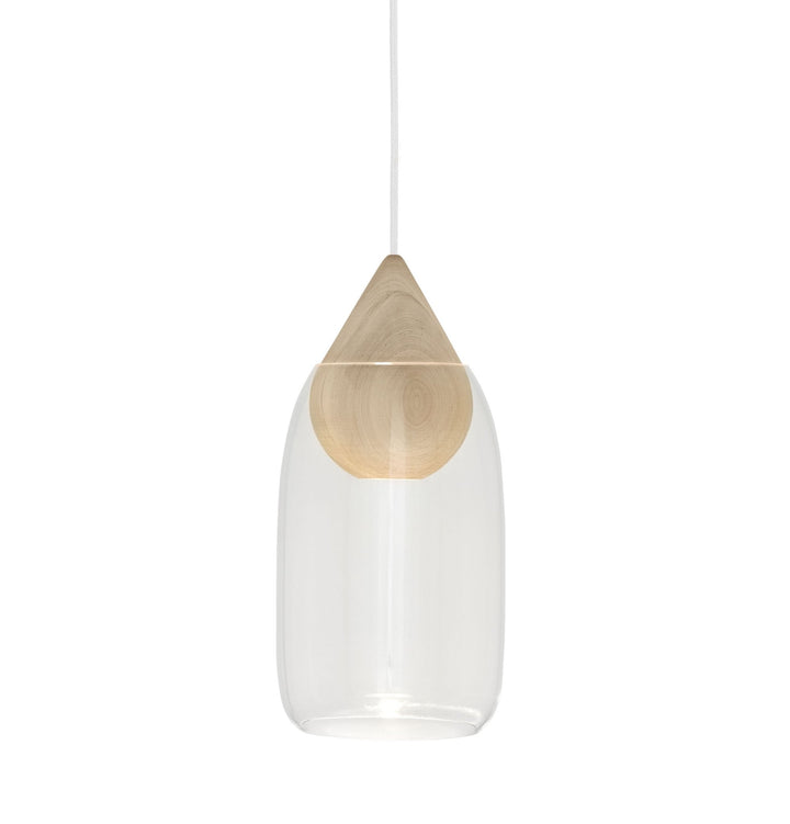 Liuku Glass Pendant - Matt Lacquered - Mater - Pendants - Drop - Transparent - HORNE