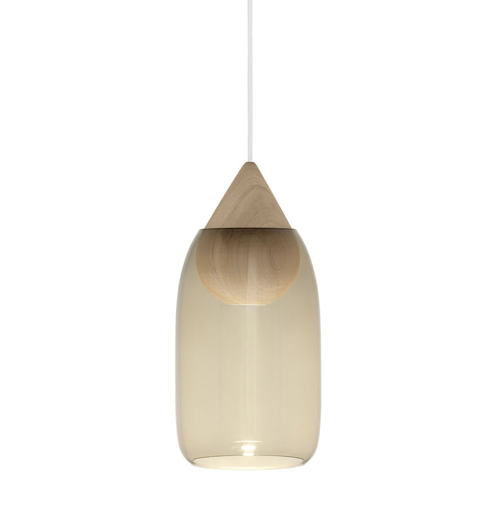 Liuku Glass Pendant - Matt Lacquered - Mater - Pendants - Drop - Smoked - HORNE