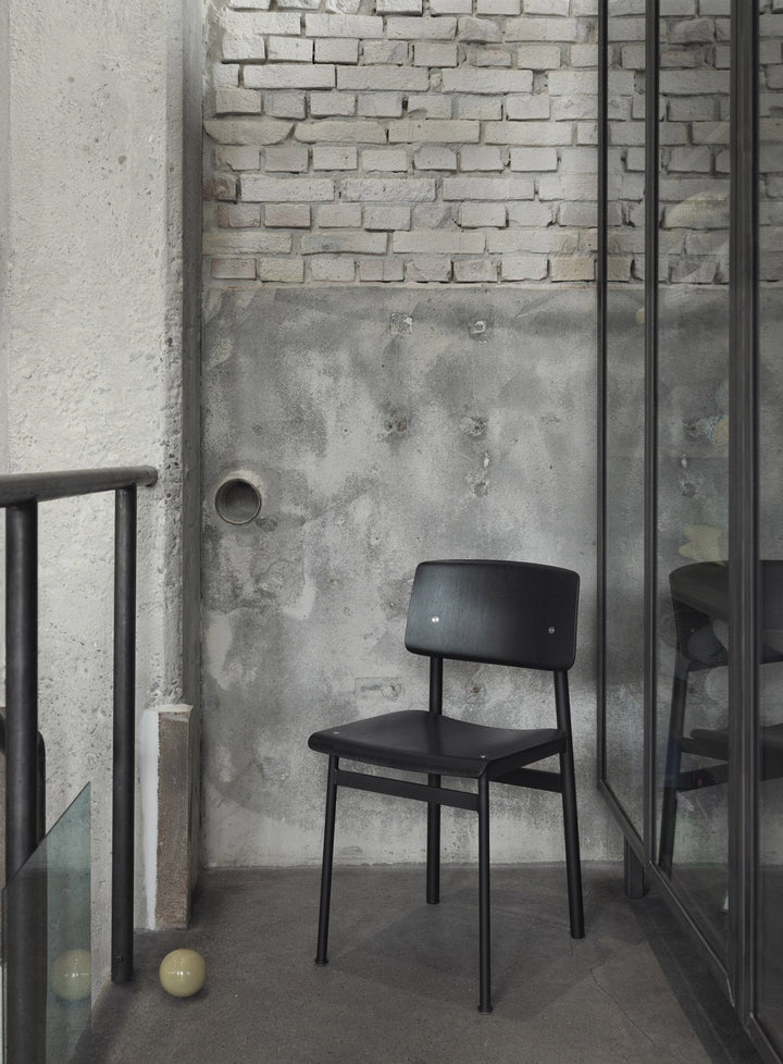 Loft Chair - Muuto - Chairs - Black Frame & Stained Dark Brown Seat - HORNE