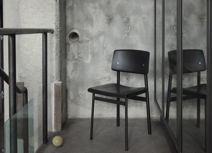 Loft Chair - Muuto - Chairs - Black Frame & Stained Dark Brown Seat - HORNE