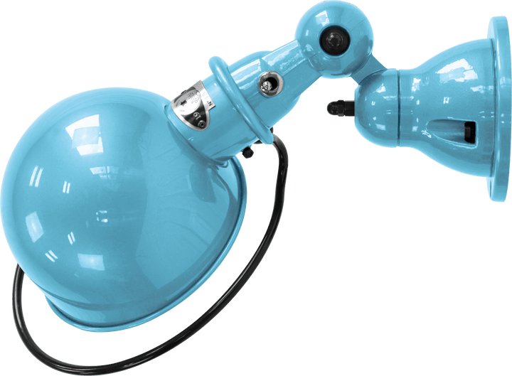 Loft Wall Sconce - D1000X - Glossy Finish - Jielde - Wall Sconces - No Switch - Pastel Blue - RAL5024 - HORNE