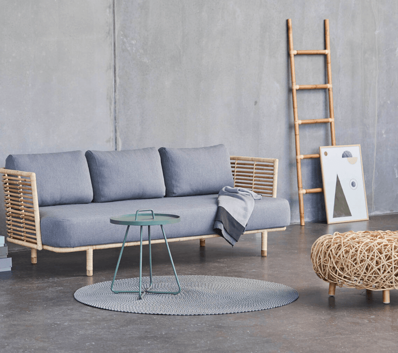 Loop Footstool - Cane Line - Stools + Benches + Ottomans - Black - HORNE