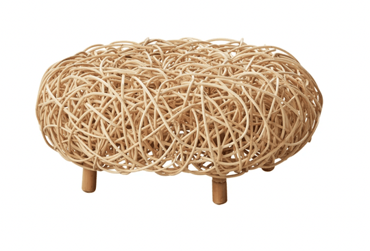 Loop Footstool - Cane Line - Stools + Benches + Ottomans - Natural - HORNE